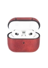 ÇOK SATAN Apple AirPods 3.nesil Uyumlu Deri Kılıf Juni AA4 Kırmızı