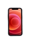 ÇOK SATAN Apple iPhone 12 mini Uyumlu Deri Arka Kapak ROCK RST1 Siyah