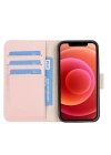ÇOK SATAN Apple iPhone 12 mini Uyumlu Deri Cüzdanlı Kılıf NU2 Pembe
