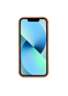 ÇOK SATAN Apple iPhone 13 Mini Uyumlu Deri Arka Kapak ROCK RST2EF Taba