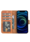 ÇOK SATAN Apple iPhone 13 Mini Uyumlu Deri Cüzdanlı Kılıf G19 Taba