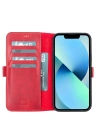 ÇOK SATAN Apple iPhone 13 Pro Max Uyumlu Deri Cüzdanlı Kılıf Nar Çiçeği