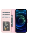 ÇOK SATAN Apple iPhone 13 Pro Max Uyumlu Deri Cüzdanlı Kılıf NU2 Pembe