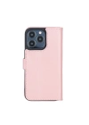 ÇOK SATAN Apple iPhone 13 Pro Uyumlu Deri Cüzdanlı Kılıf Toz Pembe