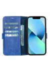 ÇOK SATAN Apple iPhone 13 Uyumlu Deri Cüzdanlı Kılıf Okyanus Mavi
