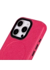 ÇOK SATAN Apple iPhone 16 Pro Max uyumlu, Hakiki Deri, El Yapımı Kılıf, Pembe