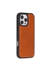 ÇOK SATAN Apple iPhone 16 Pro uyumlu, Hakiki Deri, El Yapımı, Cüzdanlı Kılıf, Leopar