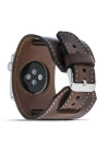 ÇOK SATAN Apple Watch Uyumlu Deri Kordon 38-40-41mm Cuff Taba