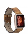 ÇOK SATAN Apple Watch Uyumlu Deri Kordon 38-40-41mm G19-BA7 Taba