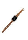 ÇOK SATAN Apple Watch Uyumlu Deri Kordon 38-40-41mm GT G19 Taba