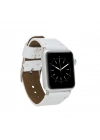 ÇOK SATAN Apple Watch Uyumlu Deri Kordon 38-40-41mm Orfe F3 Beyaz