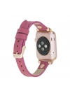 ÇOK SATAN Apple Watch Uyumlu Deri Kordon 38-40-41mm RT CP4 Fuşya