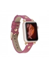ÇOK SATAN Apple Watch Uyumlu Deri Kordon 38-40-41mm RT CP4 Fuşya