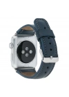 ÇOK SATAN Apple Watch Uyumlu Deri Kordon 38-40-41mm SNB Lacivert