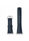 ÇOK SATAN Apple Watch Uyumlu Deri Kordon 38-40-41mm SNB Lacivert