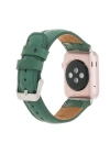 ÇOK SATAN Apple Watch Uyumlu Deri Kordon 42-44-45mm DE6 Yeşil