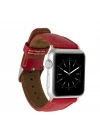 ÇOK SATAN Apple Watch Uyumlu Deri Kordon 42-44-45mm ERC2 Kırmızı