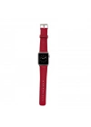 ÇOK SATAN Apple Watch Uyumlu Deri Kordon 42-44-45mm ERC2 Kırmızı