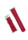 ÇOK SATAN Apple Watch Uyumlu Deri Kordon 42-44-45mm ERC2 Kırmızı