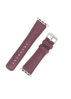 ÇOK SATAN Apple Watch Uyumlu Deri Kordon 42-44-45mm FL6 Bordo