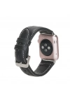 ÇOK SATAN Apple Watch Uyumlu Deri Kordon 42-44-45mm NM1-AS1 Siyah