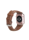 ÇOK SATAN Apple Watch Uyumlu Deri Kordon 42-44-45mm NM1-AS2 Taba