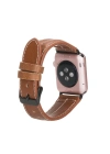 ÇOK SATAN Apple Watch Uyumlu Deri Kordon 42-44-45mm NM3-AS2 Taba