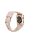 ÇOK SATAN Apple Watch Uyumlu Deri Kordon 42-44-45mm NU2 Pembe
