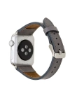 ÇOK SATAN Apple Watch Uyumlu Deri Kordon 42-44-45mm Slim RST9 Gri