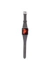 ÇOK SATAN Apple Watch Uyumlu Deri Kordon 42-44-45mm Slim RST9 Gri