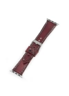 ÇOK SATAN Apple Watch Uyumlu Deri Kordon 42-44-45mm SM25 Bordo
