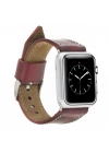 ÇOK SATAN Apple Watch Uyumlu Deri Kordon 42-44-45mm SM25 Bordo