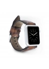 ÇOK SATAN Apple Watch Uyumlu Deri Kordon 42-44-45mm SM26 Kahve
