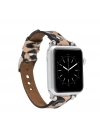 ÇOK SATAN Apple Watch Uyumlu Deri Kordon 42-44-45mm ST Leopar NE