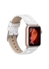 ÇOK SATAN Apple Watch Uyumlu Deri Kordon BA2 42-44-45mm F3 Beyaz