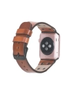 ÇOK SATAN Apple Watch Uyumlu Deri Kordon Cross 42-44-45mm BT RST2E