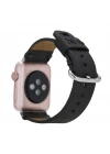 ÇOK SATAN Apple Watch Uyumlu Deri Kordon Orfe 42-44-45mm G1 Siyah