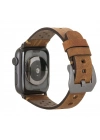 ÇOK SATAN Apple Watch Uyumlu Deri Kordon Vigo 42-44-45mm G19 Taba