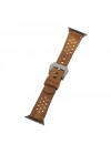 ÇOK SATAN Apple Watch Uyumlu Deri Kordon Vigo 42-44-45mm G19 Taba