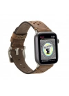 ÇOK SATAN Apple Watch Uyumlu Deri Kordon Vigo 42-44-45mm G2 Kahve