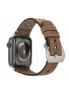 ÇOK SATAN Apple Watch Uyumlu Deri Kordon Vigo 42-44-45mm G2 Kahve