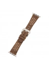 ÇOK SATAN Apple Watch Uyumlu Deri Kordon Vigo 42-44-45mm G2 Kahve