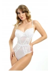 ÇOK SATAN Beyaz Dantelli Bodysuit - 887b