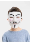 ÇOK SATAN Beyaz Renk Pembe Yanaklı İthal V For Vendetta Maskesi