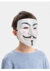 ÇOK SATAN Beyaz Renk Pembe Yanaklı İthal V For Vendetta Maskesi
