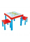 ® 03 477 ÇALIŞMA MASASI KIRMIZI MAVİ
