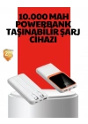 ® 10000 mAh Taşınabilir Powerbank – Çift Çıkışlı Type-C ve Lightning Uyumlu