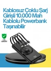 ® 10000mAh Kablosuz ve Hızlı Şarj Destekli Powerbank – Taşınabilir Şarj Gücü