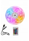10M Şerit Led İç Mekan Renkli Rgb Şerit Led Kumandalı
