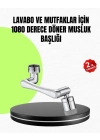 ® 2 Modlu 1080° Dönebilen Musluk Başlığı Esnek 3 Eklemli Hareketli Tasarım